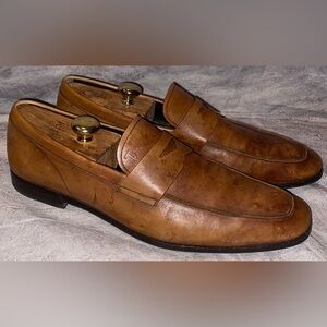 Tod’s Italy Brown Leather Penny Loafers Slip On Casual Dress Shoes Office 11 US